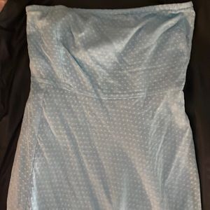 J. Crew robin’s egg blue strapless knee length dress, size 6